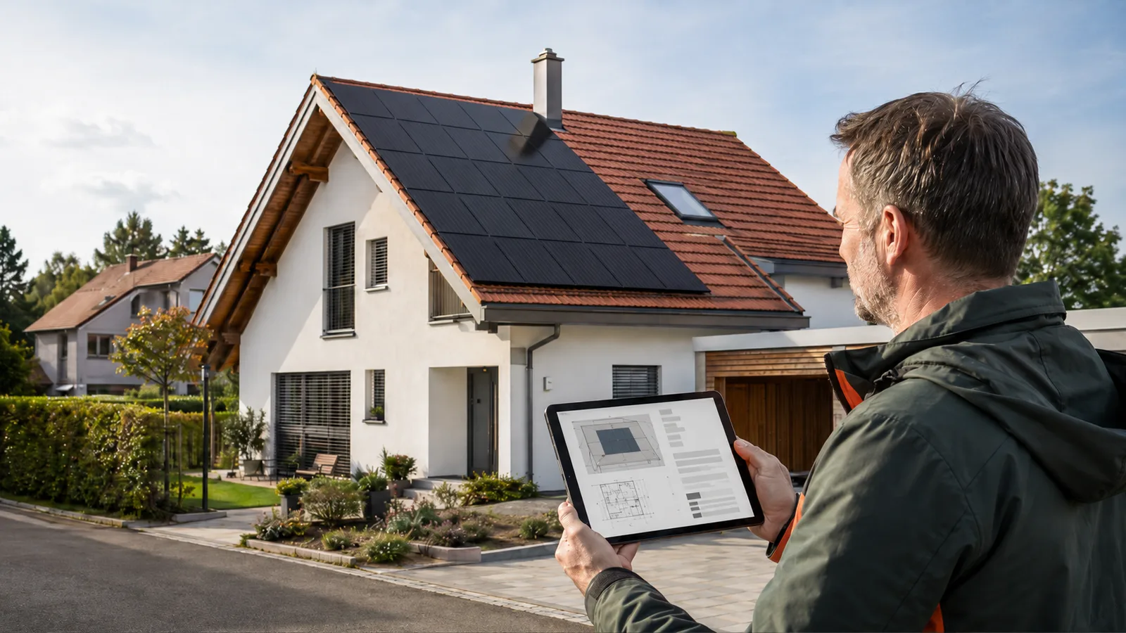 Solaranlage auf einem Schweizer Einfamilienhaus mit Kostenplanung