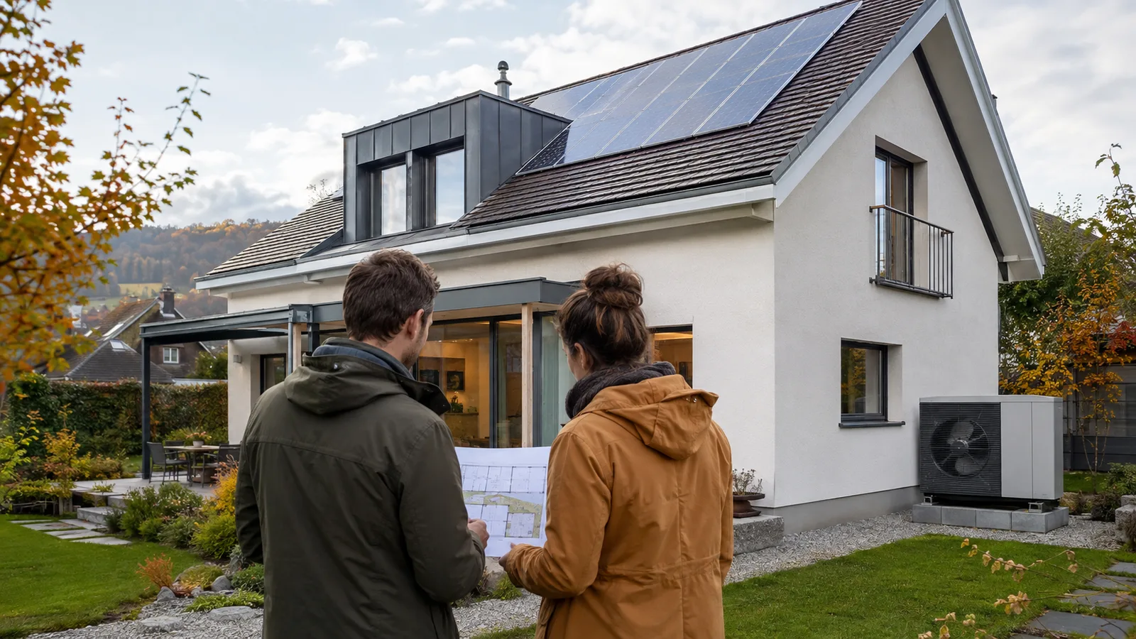 Wärmepumpe und Solaranlage bei einer energetischen Sanierung in Zürich